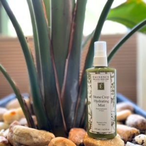 eminence stone crop mist on display in spa area